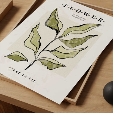 Cest La Vie Leaves Print