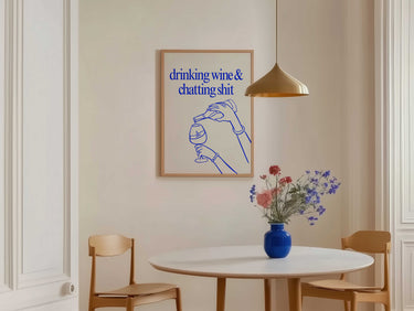 Drinking Wine & Chatting Print | 6 Colours