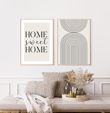 Home Sweet Home - Beige | Black Print