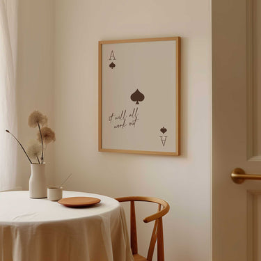 It Will All Work Out Ace of Spades Playing Card Print