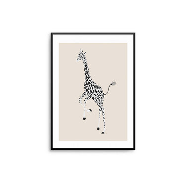 Jumping Giraffe Poster