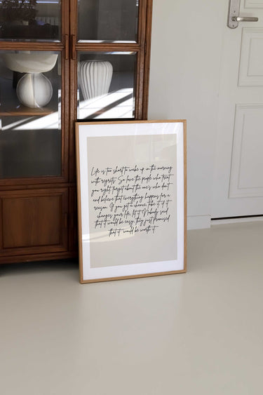Life Is Too Short Print