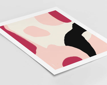 Magenta Colour Block Print
