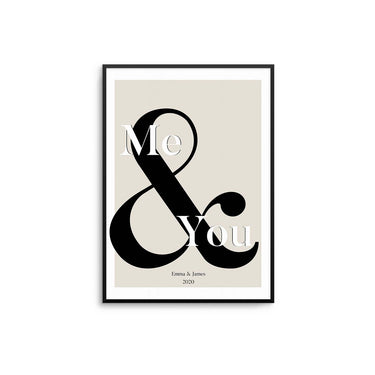 Me & You - Personalised Poster