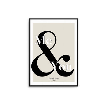 Me & You - Personalised Poster