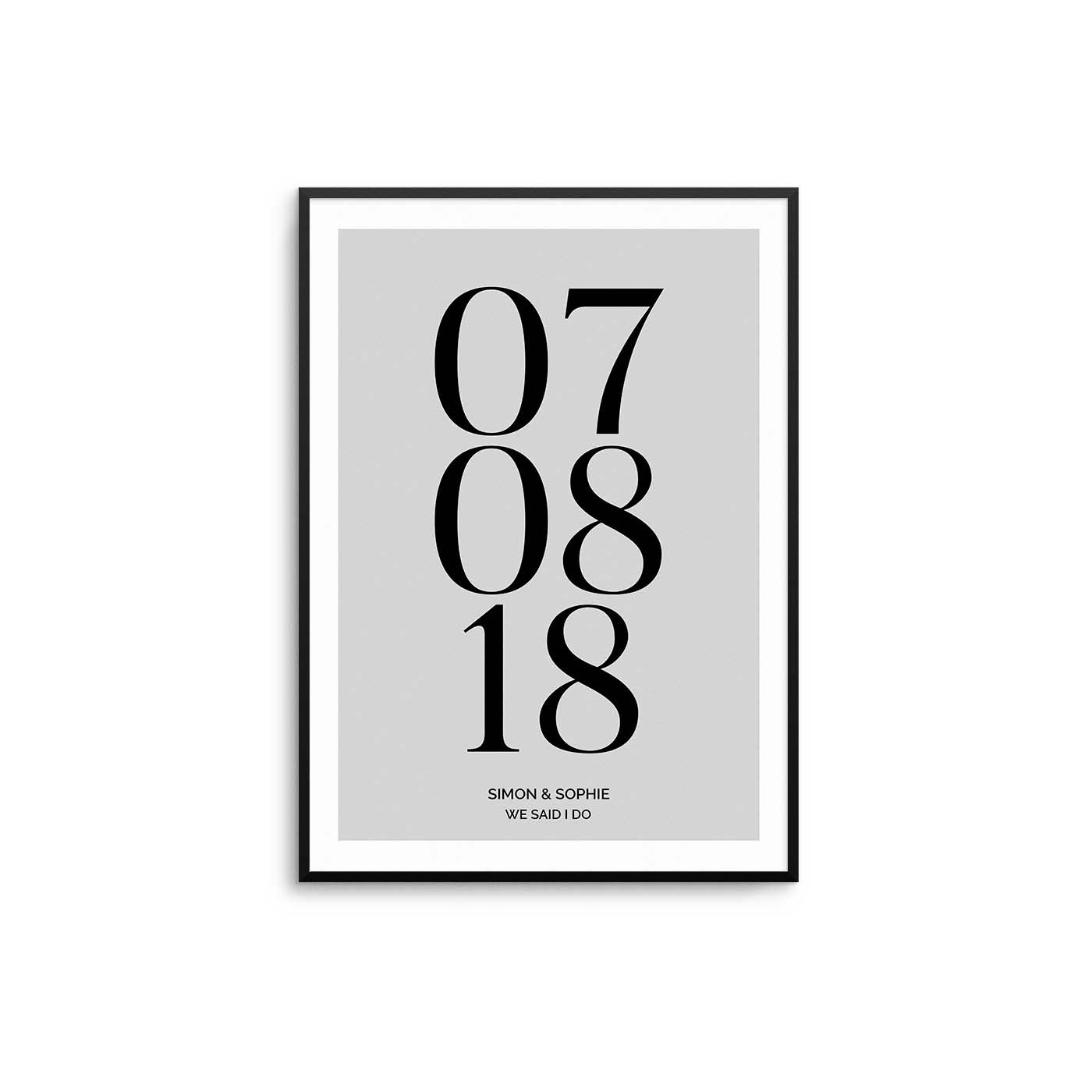 Personalised Date & Text Poster II