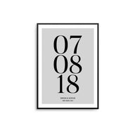 Personalised Date & Text Print II