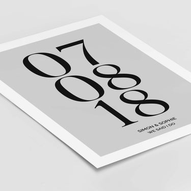 Personalised Date & Text Poster II