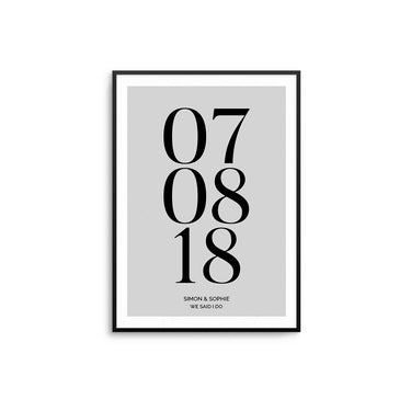 Personalised Date & Text Poster II