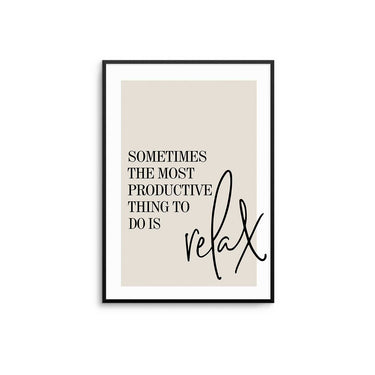 Sometimes... Relax Poster II