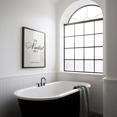 The Nudist Area – Bathroom Typography Print