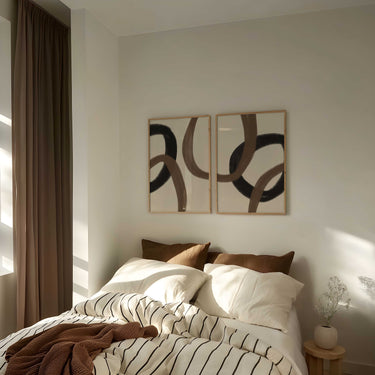 Arc Collection | Curated Pair of 2 Neutral Abstract Prints