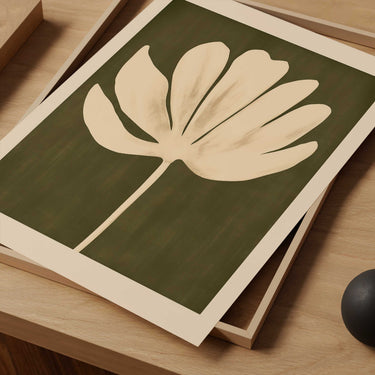 Beige Leaf Print