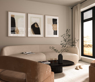 Black And Gold Strokes Set of 3 Prints