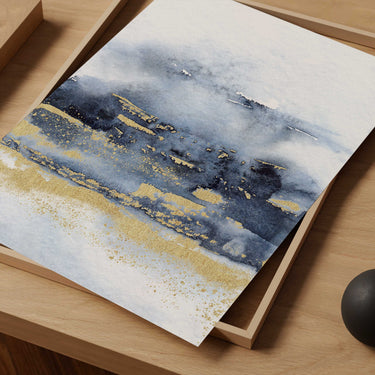 Blue Gold Fusion Print II