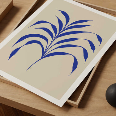 Blue Leaves Print