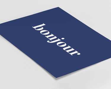 Blue Bonjour Print