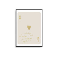 The Cards You Are Dealt Print Beige/Gold