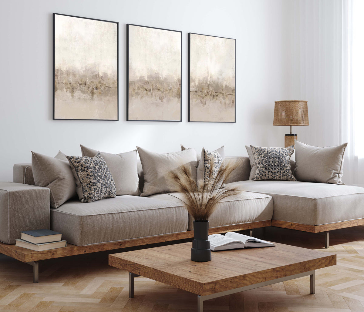 Cassie Abstract Set of 3 Prints – D'Luxe Prints