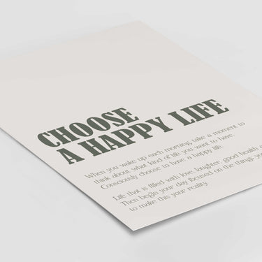 Choose A Happy Life Poster