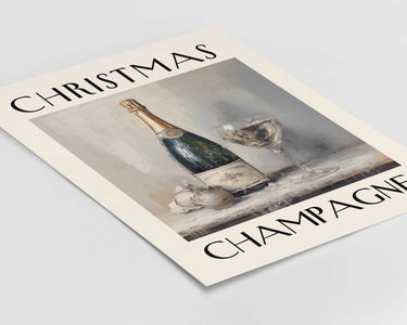 Christmas Champagne Print