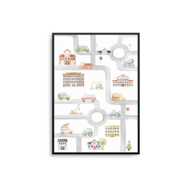 City Road Map Poster