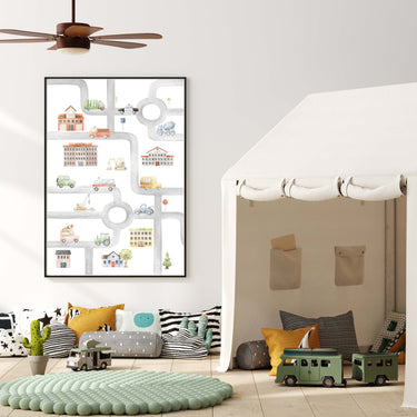 City Road Map Poster