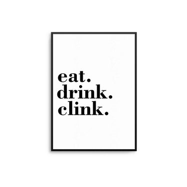 Eat Drink Clink Poster