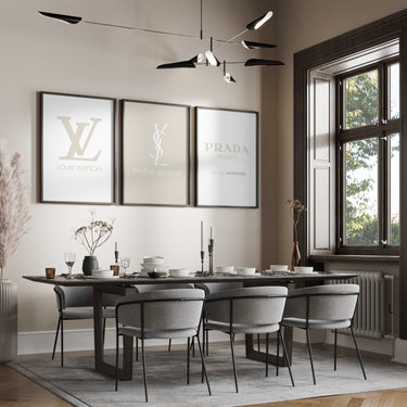 Fashion Darling... Beige Set of 3 Prints