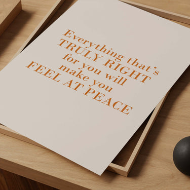 Feel At Peace Poster