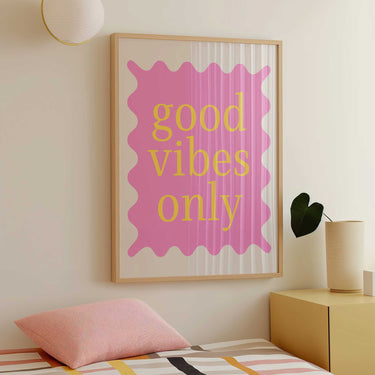 Pink Good Vibes Only Print