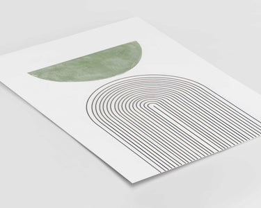 Retro Green Arch Print
