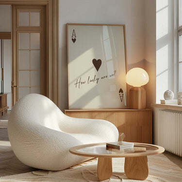 How Lucky Are We? Brown Print