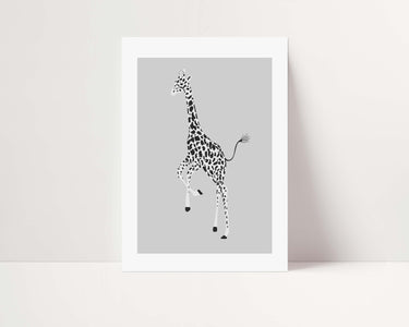 Jumping Giraffe Print