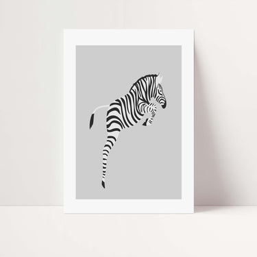 Jumping Zebra Poster