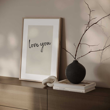 Love You Typography Print
