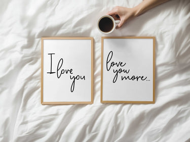 I Love You | Love You More Set of 2 Prints