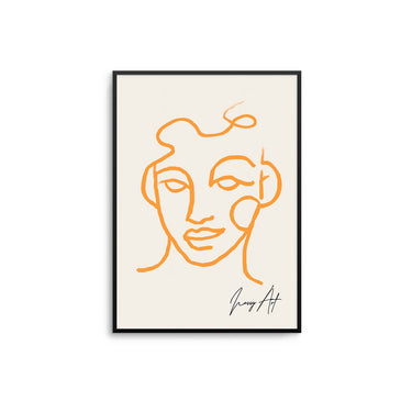Orange Abstract Face