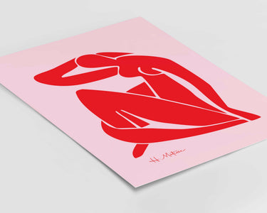 Pink & Red Henri Matisse Pose Print