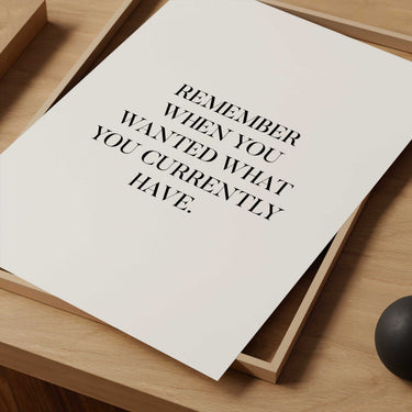 Remember When Print