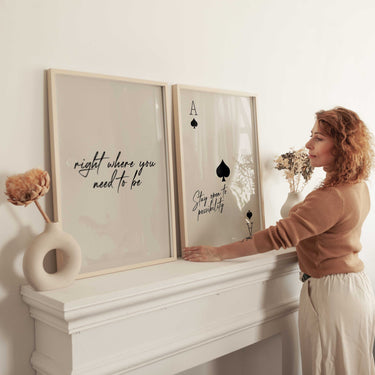Stay Open To Possibility & Right Where You Need To Be Curated Pair | Set of 2 Prints