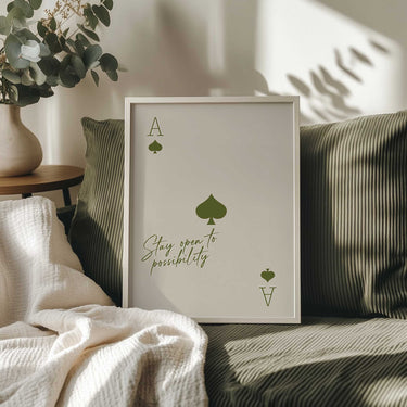Stay Open To Possibility Ace of Spades Playing Card Print
