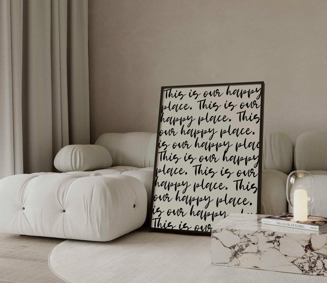 This Is Our Happy Place Script Print – D'Luxe Prints