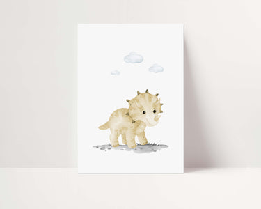 Triceratops Dinosaur Print