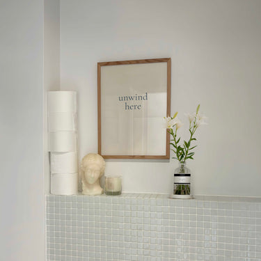 Unwind Here Typography Print