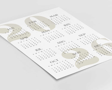 Bold 2026 Calendar Print