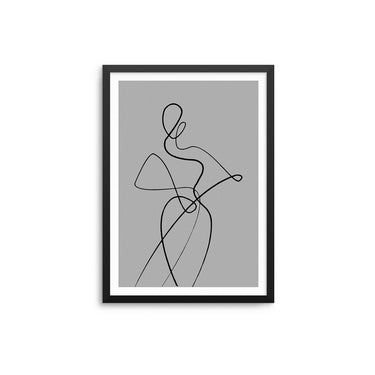 Abstract Woman II - Grey - D'Luxe Prints