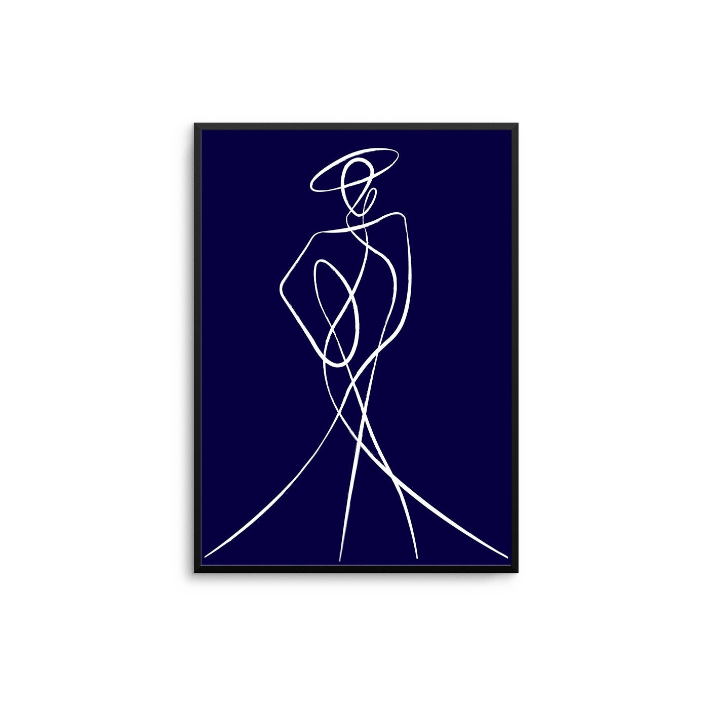 Abstract Woman III - Navy Blue - D'Luxe Prints