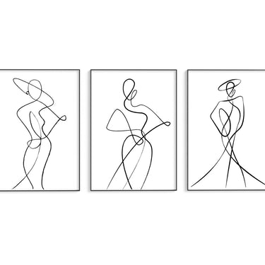 Abstract Woman Trio Set - D'Luxe Prints