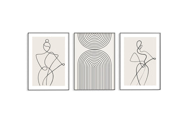 Abstract Women & Geo Rain Trio Set - D'Luxe Prints